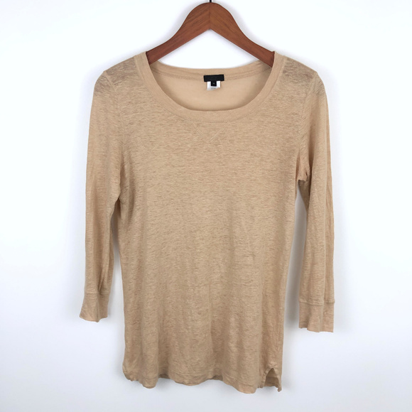 J. Crew Tops - J. Crew Collection Linen 3/4 Sleeve Top